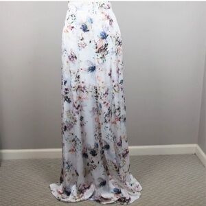 Show Me Your MuMu White Floral Maxi Skirt